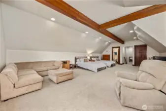 Amazing second floor bonus room, bunk room, game room with attached 3\4 Bath.