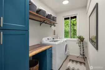 Utility room addition with built-ins.
