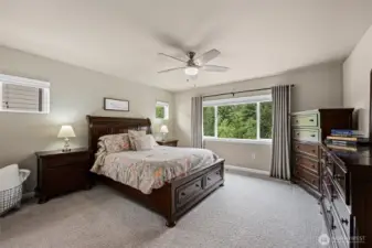 Large primary suite w/Mt Rainer view.
