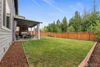 Private, fully fenced rear yard this is the ideal lot in Tehaleh w/no houses behind this lot!
