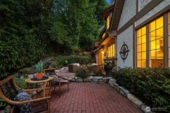 Cozy evening gatherings surrounded by lush landscaping and privacy