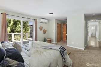 Looking toward deck and ensuite bath