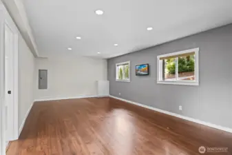 Flex space for working out or playing