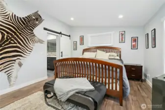 Spacious primary with walk in closet and the bathroom of your dreams