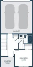 Image is a rendering. Photographs are for illustrative purposes only. Features, finishes, interior/exterior colors, landscaping and floorplan shown may vary from actual homes built.