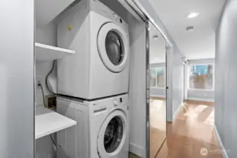 washer and dryer in the unit