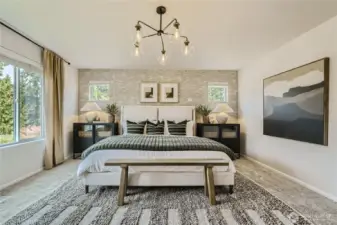 Luxury Primary suite  Photos are representation as the home is under construction.