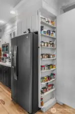 Secret Spice Rack! Pantry in the walk way