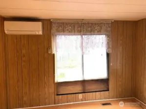 Living room has a mini-split heater/AC for your comfort