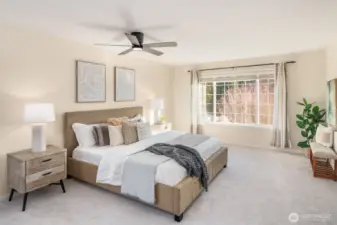 Lots of light in Primary Bedroom