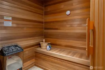 Cedar wrapped sauna