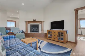 Living Room, facing gas fireplace...