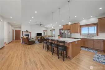 From hallway by Primary BR, facing Kitchen/Living Room...