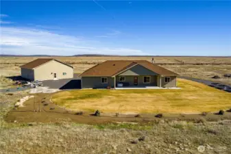 Aerial from the back of the home...