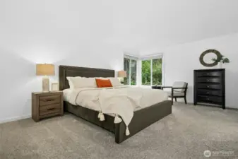 Oversized primary suite.