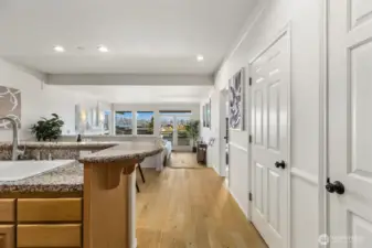 Laundry, storage on right, next to Pantry.