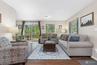 Living Room adjacent to kitchen