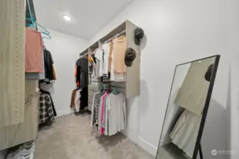 with walk-in closet