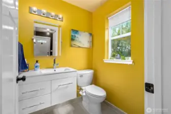 Downstairs powder room