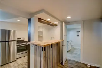 Lower level kitchen bar