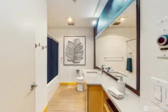 Virtually staged bathroom