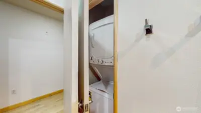 Washer dryer in bathroom
