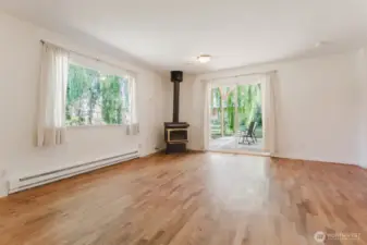 Primary Bedroom with gas fireplace.
