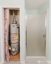 Primary Shower and water heater.