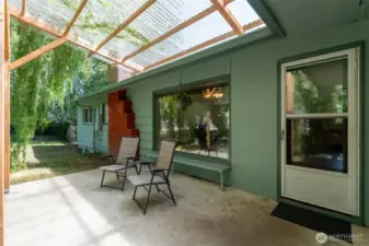 Patio off living room.
