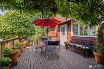 Large deck will maximize your entertainment space to the outdoors.