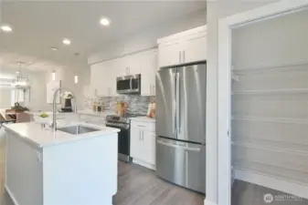 Stainless steal appliances throughout kitchen