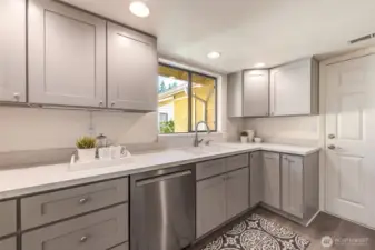 Newer cabinets.