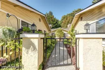 Entry gate, nice landscaping
