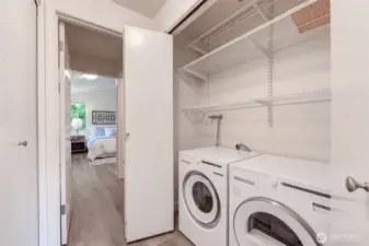 Convenient laundry in hall