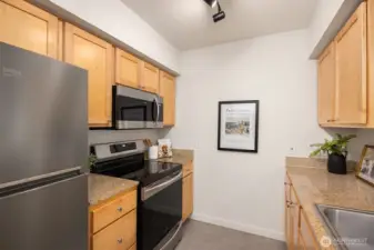 Thoughtfully arranged kitchen with clean finishes and practical layout for effortless daily use.