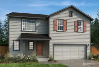 Artist Rendering Exterior Elevation Style A with Color Scheme B.