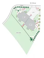 Site Plan. Verde Place is a 2 unit condo . . . . that lives like single family homes.