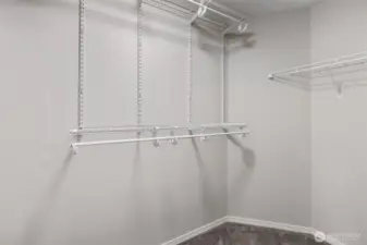 Spacious walk in closet