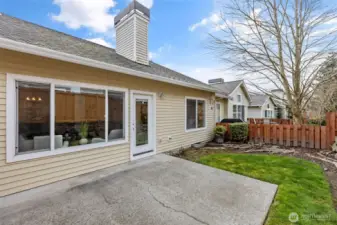 Fully fenced, low maintenance backyard