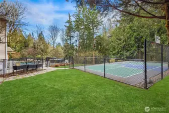 Grass added digitally where lawn was re-seeded.