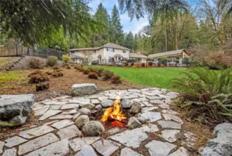 Grass added digitally where lawn was re-seeded.