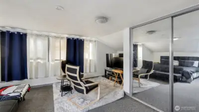 Huge bedroom in MIL apartment offers huge closet.