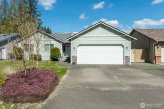 Large, two car garage.