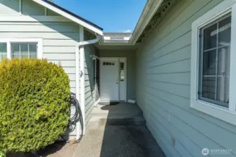 Concrete walkway to front entry.