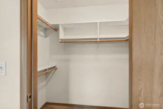 Huge walk-in closet in Primary Bedroom!