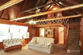 open ceilings give you that cozy lodge feeling