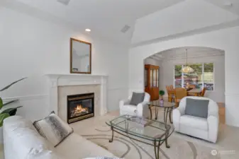 Formal Living Room with fireplace