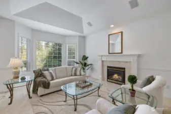 Formal Living Room Note the Tray Ceiling