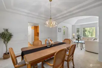 Formal Dining Room with Step Tray Ceiling