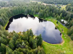 Overview of the whole lake. Bring your fishing pole, I hear it is teaming with fish!!